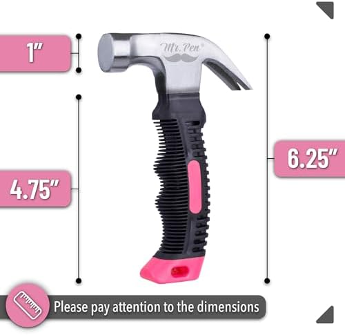 Mr. Pen- Claw Hammer, 8oz, Pink, Magnetic