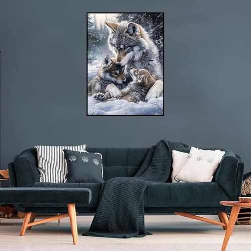 Zythron Diamond Art Kits for Adults,Wolf Diamond Painting Kits for Beginner