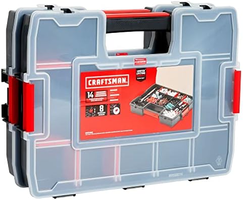CRAFTSMAN Tool Organizer, 2-Packs with 14-Compartments, Lid Includes Secure Latch (CMST60944M)
