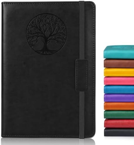 Biuwory A5 Leather Journal Notebook, 140 Lined Pages, Hardcover 5.7"×8.3" | Vintage Journal for Women Men,Work,School,Business,Travel Diary,Note taking,College Ruled Writing,Daily Journaling Notebook