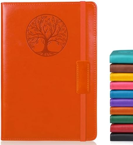 Biuwory Leather Journal Notebook,256 Thick Lined Pages,Hardcover 5.7"×8.3" | Vintage Journal for Women Men,Work,School,Business,Travel Diary,Note taking,College Ruled Writing,Daily Journaling Notebook