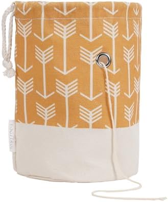 TOGETRUE Yarn Bag, Small Knitting Crochet Bag, Portable Yarn Storage Bags Organizer for Crocheting Project, Store Skein Ball, Short Knitting Needle (Yellow)