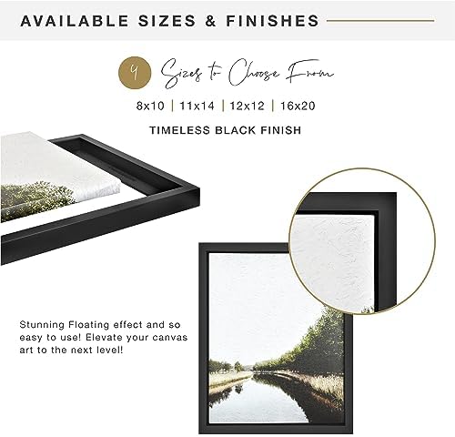 MCS Canvas Float Frame, 11x14, Black, 1-Pack
