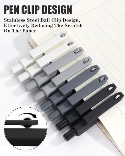 Vitoler Pens, Black Ink, 8pcs 0.5mm Smooth Writing Gel Pens with Fidget