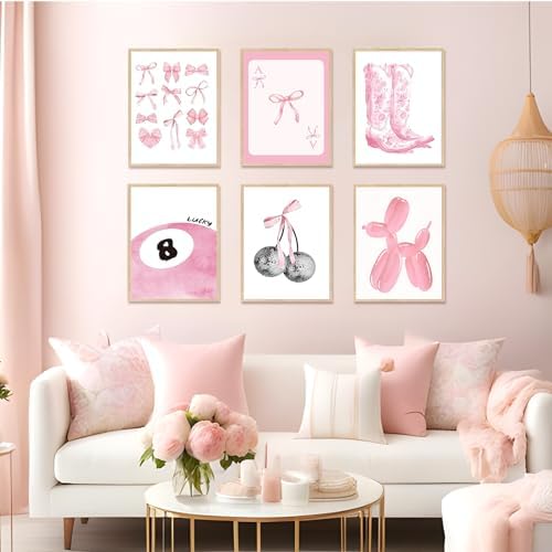 6 Pack Pink Diamond Art Kits for Adults, Diamond Painting Kits for Beginner