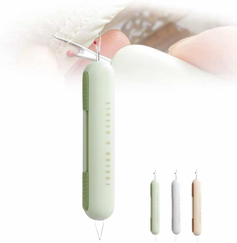 2024 Upgrade 2 in 1 Needle Threaders Seam Rippers for Sewing,Needle Threader Seam Ripper,Needle Threading and Seam Kit Seam Ripper Tool for Elderly and Sewing Enthusiasts(Green)