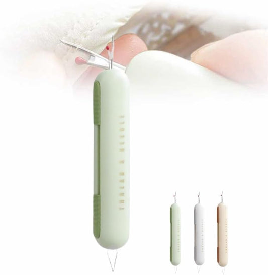 2024 Upgrade 2 in 1 Needle Threaders Seam Rippers for Sewing,Needle Threader Seam Ripper,Needle Threading and Seam Kit Seam Ripper Tool for Elderly and Sewing Enthusiasts(Green)