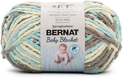 Bernat BABY BLANKET BB Beach Babe Yarn - 1 Pack of 10.5oz/300g - Polyester - #6 Super Bulky - 220 Yards - Knitting/Crochet