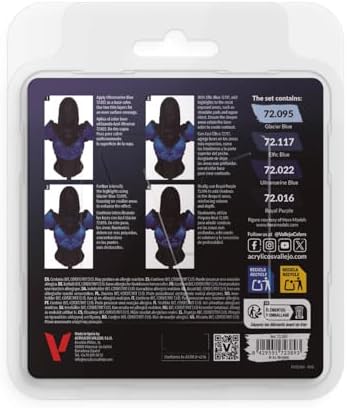 Vallejo - Ultramarine Color Set, Game Color, 4 Bottles x 0.6 fl.oz.