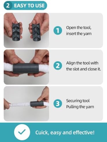 Chunky Yarn Fluffer Tool — Professional Yarn Fluffing and Restoring Tool, Suitable for Chunky Yarn and Chenille Yarn; an Essential Accessory for Hand Knitting and Crochet Blankets, Gray