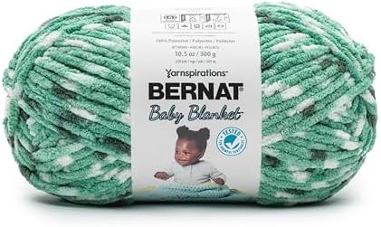 Bernat Baby Blanket Yarn for Crocheting Soft, Dino Dot