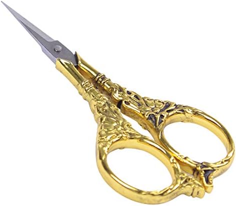 BIHRTC Vintage European Style Scissors Stainless Steel for Cross Stitch