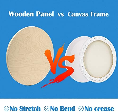 Falling in Art 2 Pack 16'' Unfinished Round Birch Wood Panels