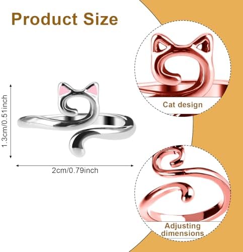 YUXIANLB Knitting Crochet Loop Ring for Fingers Metal Open Yarn Guide Crochet Rings Adjustable Braided Faster Knitting Thimbles Holders Accessories (2Rose Gold, 2Silver with Pink)