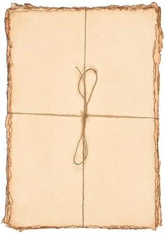 LEATHER VILLAGE Vintage Deckled Edge Watercolor Paper 25 Sheets 6x8 Inches