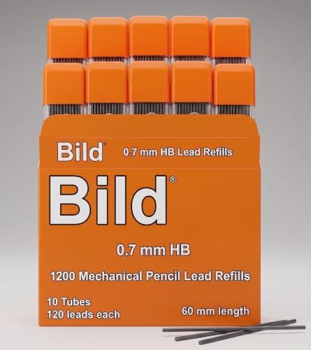 Bild 1200 Premium 0.7 Lead Refills for Mechanical Pencils (HB Mega, 0.7 mm)