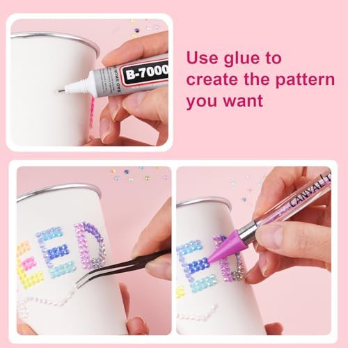 Canvalite 6000Pcs Resin Jelly Rhinestones for Bedazzling, Multicolor 3mm Flatback Rainbow Gems, Bedazzling Crystal with 1Pcs 10ml Jewelry Glue, Rhinestone Picker for DIY Crafting Clothes Shoes