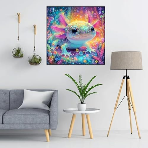 Lophomie Diamond Art Kits for Adults Axolotl Diamond Painting Kits 14x14 in