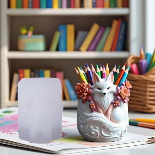 3D Fox Resin Casting Molds, Silicone Animal Candle Molds for Epoxy
