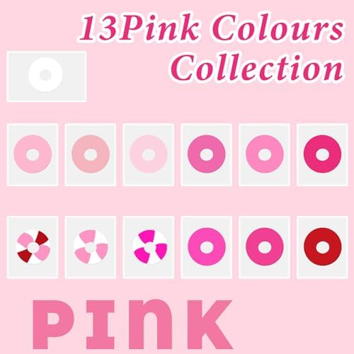JMUQ Pink Clay Beads Bracelet Making Kit, 50 Strands 19260pcs Preppy Polymer Clay Heishi Beads and Letter Beads for Friendship Bracelet Jewelry Making, Arts and Crafts Gifts for Adults