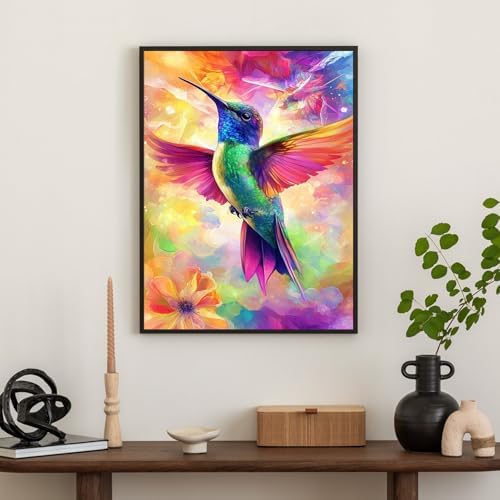 Diamond Art Kits for Adults & Beginners, Hummingbird Diamond Painting Kit