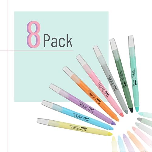 Mr. Pen- No Bleed Gel Highlighters, Assorted Colors, 8 Pack