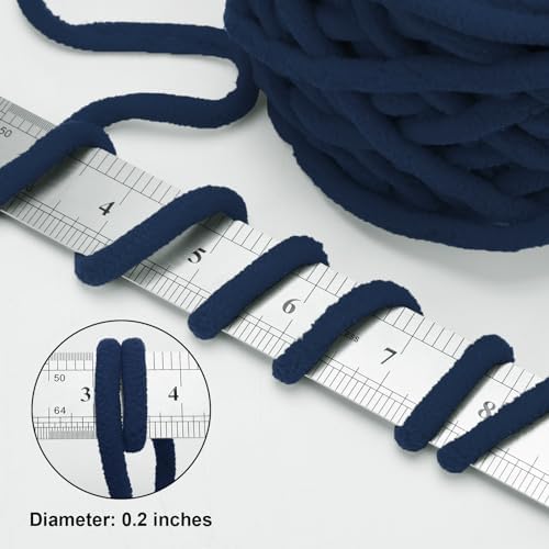 Navy Chunky Chenille Yarn, #6 Super Bulky, 10.5 oz/216 Yards