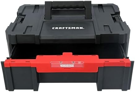CRAFTSMAN VERSASTACK Tool Box, 16.9 In. Single Deep Drawer Plastic Tool Box Organizer, Heavy Duty 16.5 Lb. Load Capacity (CMST17803)