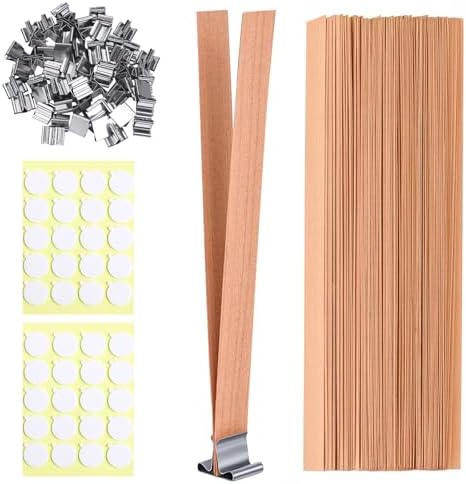 40Pcs Wood Candle Wick Kits for Candle Making, 5.0x0.5 Inch