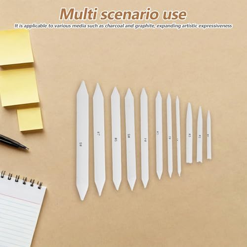 WRITWAA 33pcs Blending Stump and Tortillon Drawing Set with Sandpaper Sharpeners, Pencil Extension Tools, and Kneaded Erasers for Artists and Sketching Enthusiasts