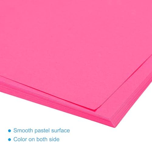 MECCANIXITY 50 Sheet Origami Paper Double Sided Fluorescent Pink 3x3 Inch Square Sheet for Art Craft Project, Beginners, Gifts Decor