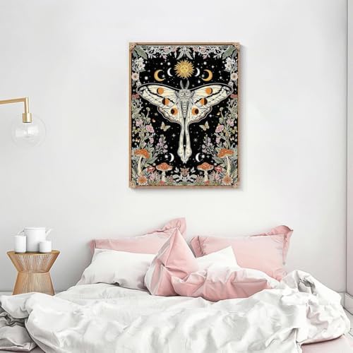 Mushroom Diamond Art Kits for Adults Moth Diamond Painting Kit Beginner