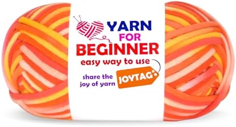 50g Rainbow Beginner Crochet Yarn for Crocheting and Knitting Multicolor Cotton Crochet Yarn for Beginners(Golden Sunshine)