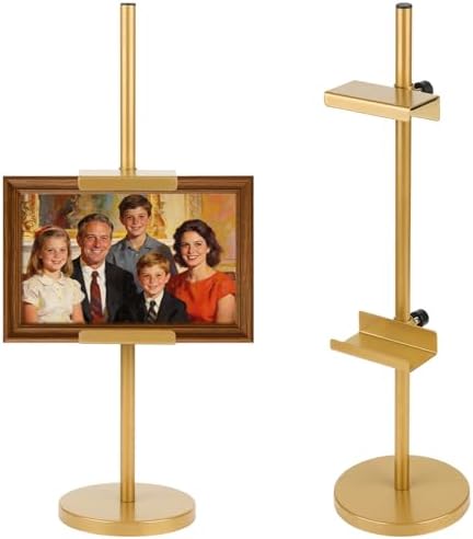 18''Adjustable Tabletop Easel Stand, Picture Easels for Display-Gold