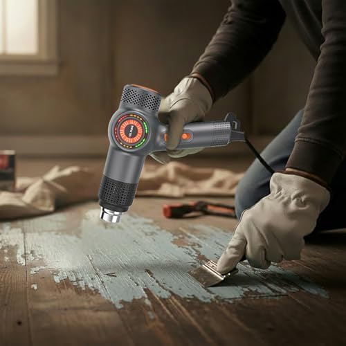 Heat Gun 1800W Fast Heating Hot Air Gun with 4 Nozzles for Vinyl Wrap & DIY
