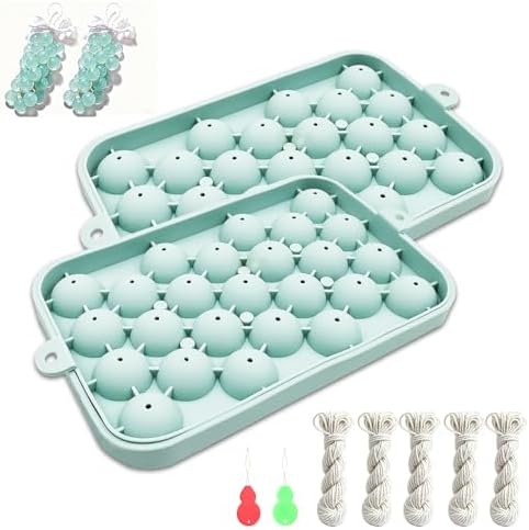 2 Pcs Silicone Soap Molds, DIY Grape Soap Making Kit for Beginners, Grape Soap Molds for Gift, Home Decor (Without Soaps) (Blue)