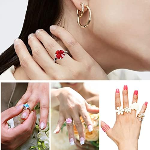 TOAOB 60pcs Blank Rings Silver Plated Adjustable Flat Rings with Blank Base Jewelry Findings