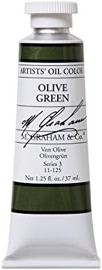 M. Graham Artist Oil Paint Olive Green 1.25oz/37ml Tube