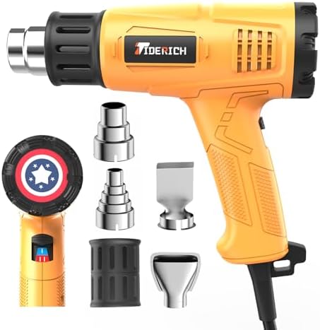 1800W Dual-Temp Heat Gun (572°F & 1202°F) with 4 Nozzles
