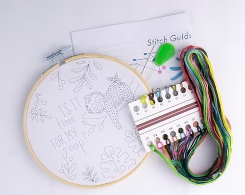 FUNATIC is It Time for My Nap Funny Embroidery Kit for Adults