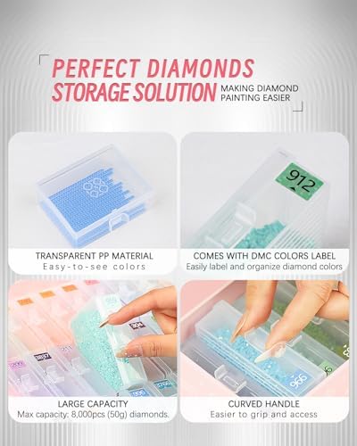 forever young 45PCS Diamond Painting Storage Containers Trays