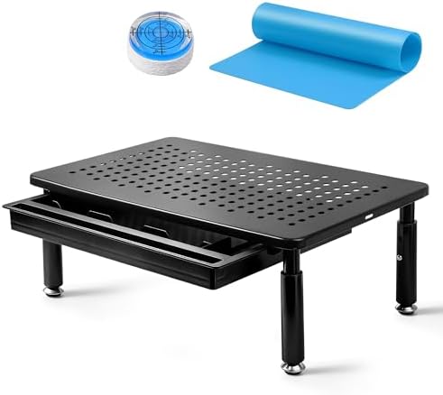 Resin Leveling Table for Epoxy, Resin Table 3 Height Settings 14.6''x 9.25'', Adjustable Leveling Magnetic Bubble Level Built-in Drawer Silicone Mat For Molds Waves Crafting Art