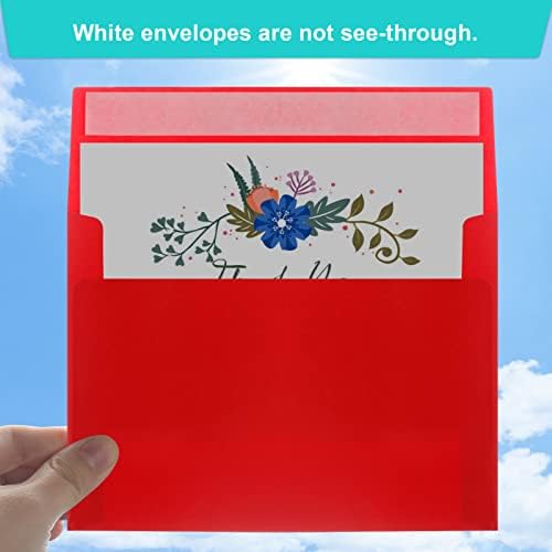 70 Packs of Invitation Envelopes, A2 Envelopes Red Postcard for 4.5x5.5 for Invitations, Self Seal for Photos RSVP, Greeting Cards