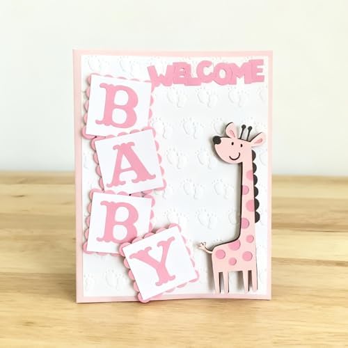 Lapoo Words Cutting Die for Scrapbooking - Durable, Cut Stencils for DIY Scrapbook Photo Album Decorative Paper Card, Card Making Supplies Party Wedding Decorations (Baby 4.7 x 3.9 in)