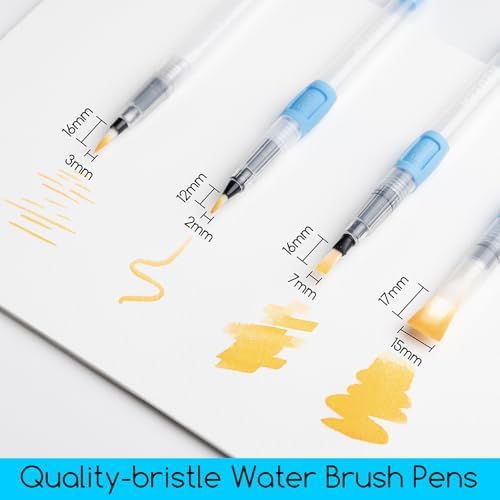 MEEDEN Travel Watercolor Paint Set: Portable 42 Assorted Water Colors Paint Kit with 4 Brushes