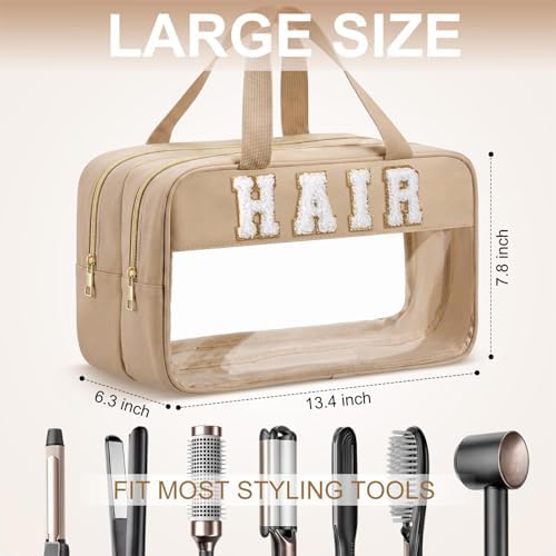 Pinkunn Hair Tool Travel Bag Tools Large Travel Case, Camel
