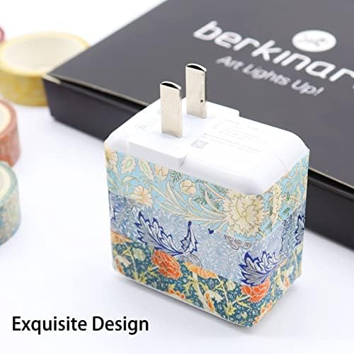 Berkin Arts 12 Rolls Art Floral Designs Washi Tape Set - 15 mm Wide Decorative Adhesive Masking Tape Cloisonnism for Scrapbook Cute Aesthetic William Morris Series