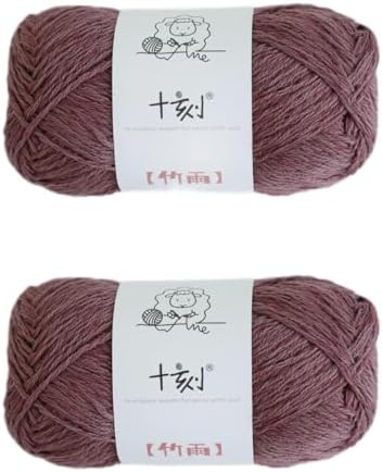 Cotton, Bamboo,Linen Blended Yarn 2 Skeins 50g/1.76oz- 09 Purple