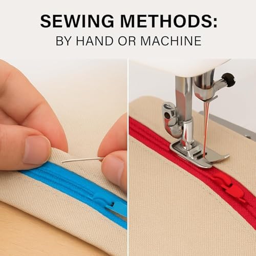 Mandala Crafts 100 PCs Dill Green Closed-End 10" Nylon Zippers for Sewing