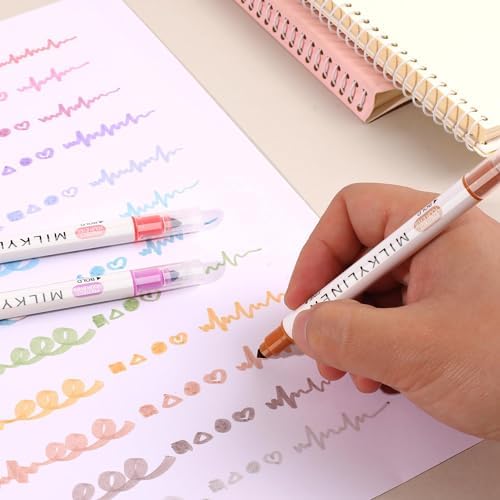 HANKU Pastel Highlighters No Bleed for Bible Study, 24 Assorted Colors
